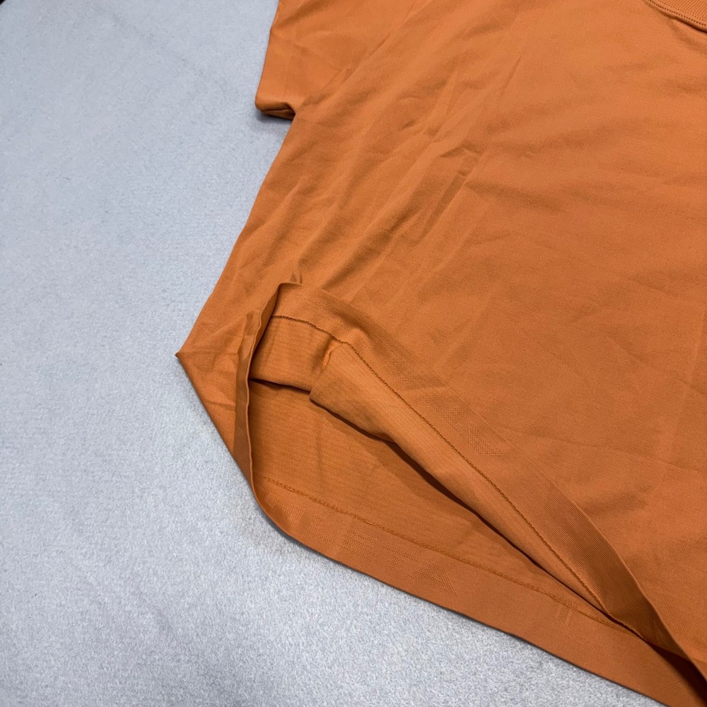 NWT Athleta Relaxed Tee Womens Medium Orange Short Sleeve Wicking Crop NEW - Picture 11 of 12